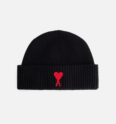 Ami Paris Ami de Coeur Beanies Black | ami-MY514