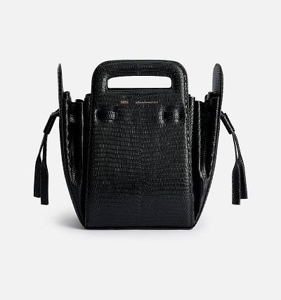 Ami Paris Bucket Accordéon Bags Black | ami-MY574