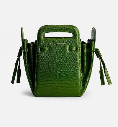 Ami Paris Bucket Accordéon Bags Green | ami-MY595