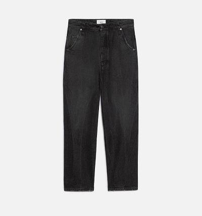 Men's Ami Paris Alex Fit Jeans Black | ami-MY309