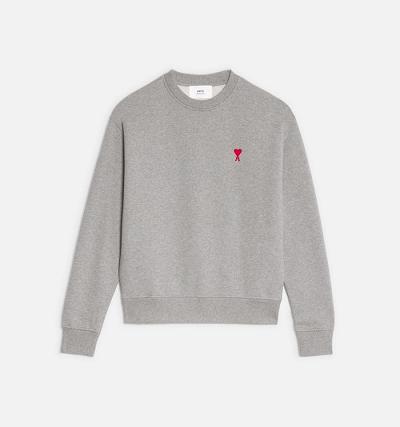 Men's Ami Paris Ami de Coeur Sweatshirts Grey | ami-MY484