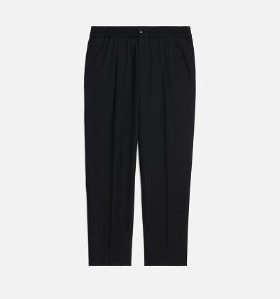 Men's Ami Paris Elasticated Waist Pants Black | ami-MY623