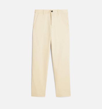 Men's Ami Paris Straight Fit Chino Pants Khaki | ami-MY620