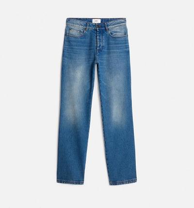 Men's Ami Paris Straight Fit Denim Blue | ami-MY422