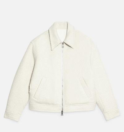 Men's Ami Paris Zipped Jackets White | ami-MY515