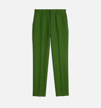 Women's Ami Paris Cigarette Fit Pants Green | ami-MY592