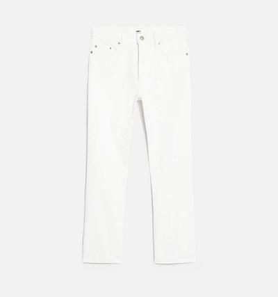 Women's Ami Paris Cropped Slim Fit Denim White | ami-MY211