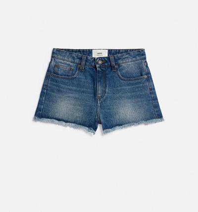 Women's Ami Paris Mini Denim Blue | ami-MY162