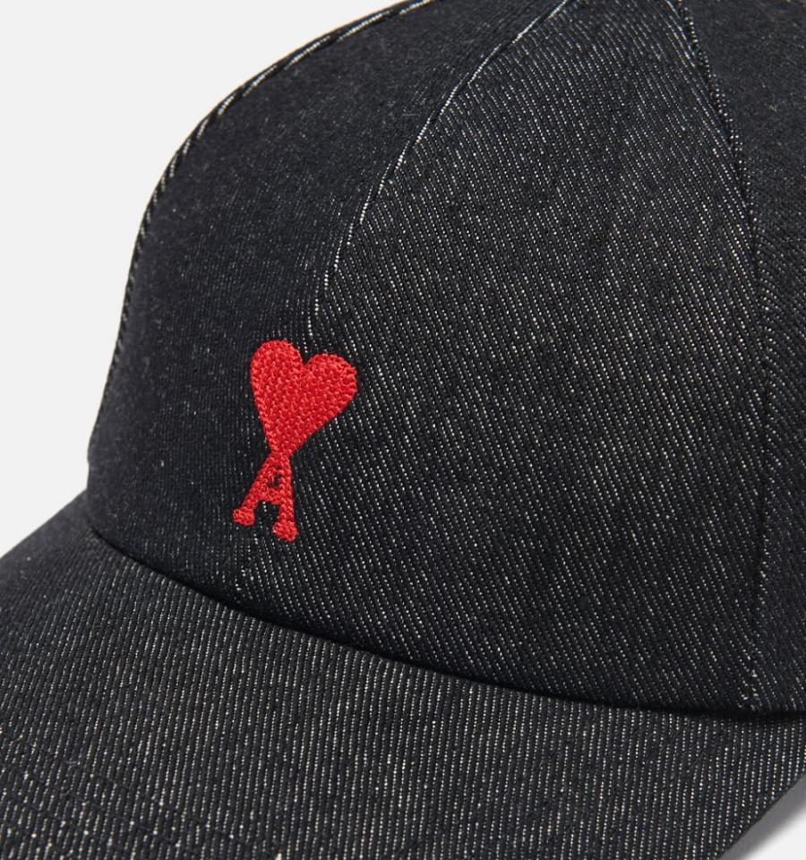 Ami Paris Ami De Coeur Embroidery Caps Dark Grey | ami-MY319