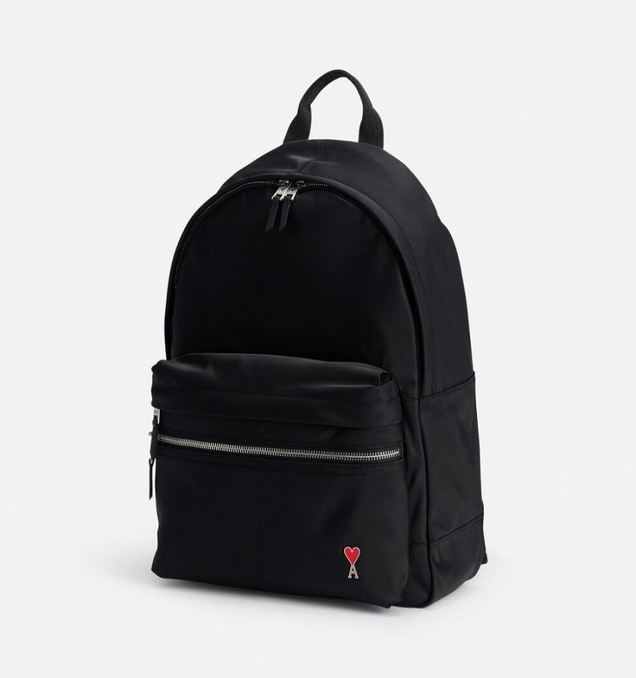 Ami Paris Ami de Coeur Backpacks Black | ami-MY416