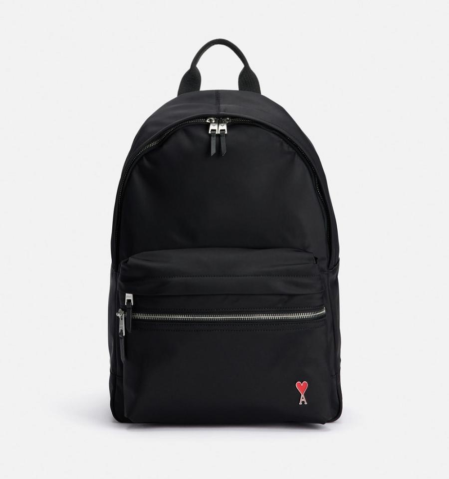 Ami Paris Ami de Coeur Backpacks Black | ami-MY416