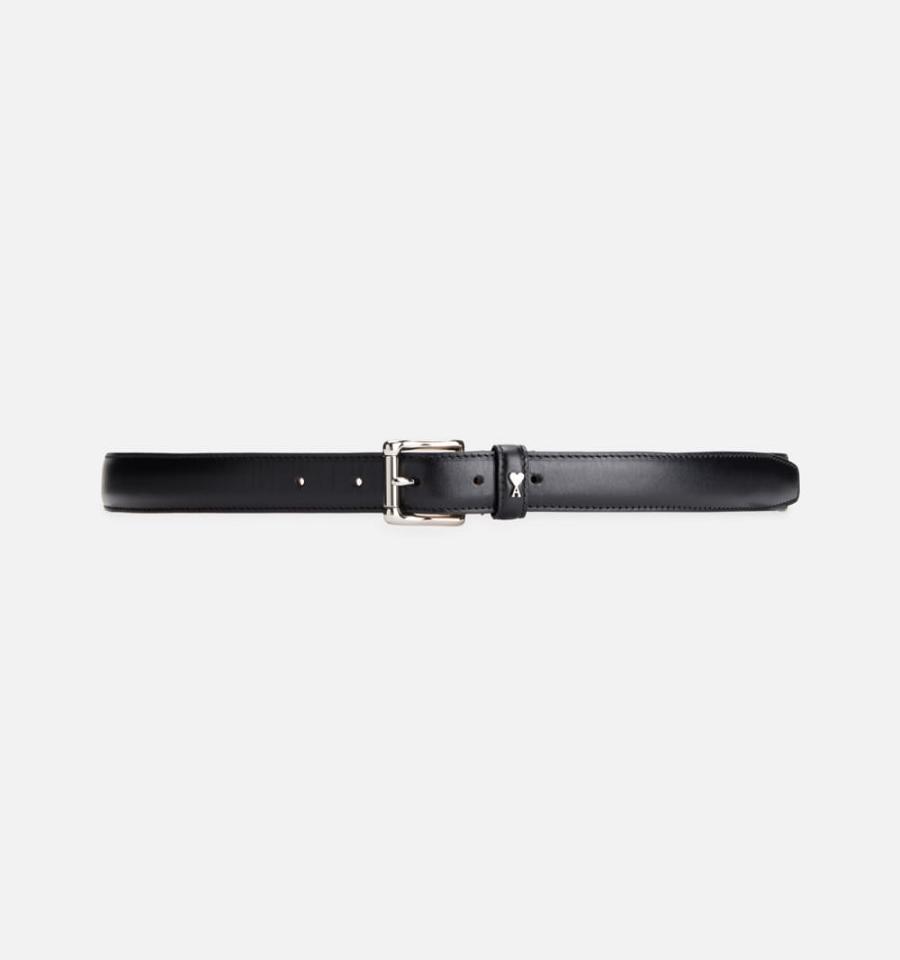 Ami Paris Ami de Coeur Belt 25 Mm Belts Black | ami-MY114