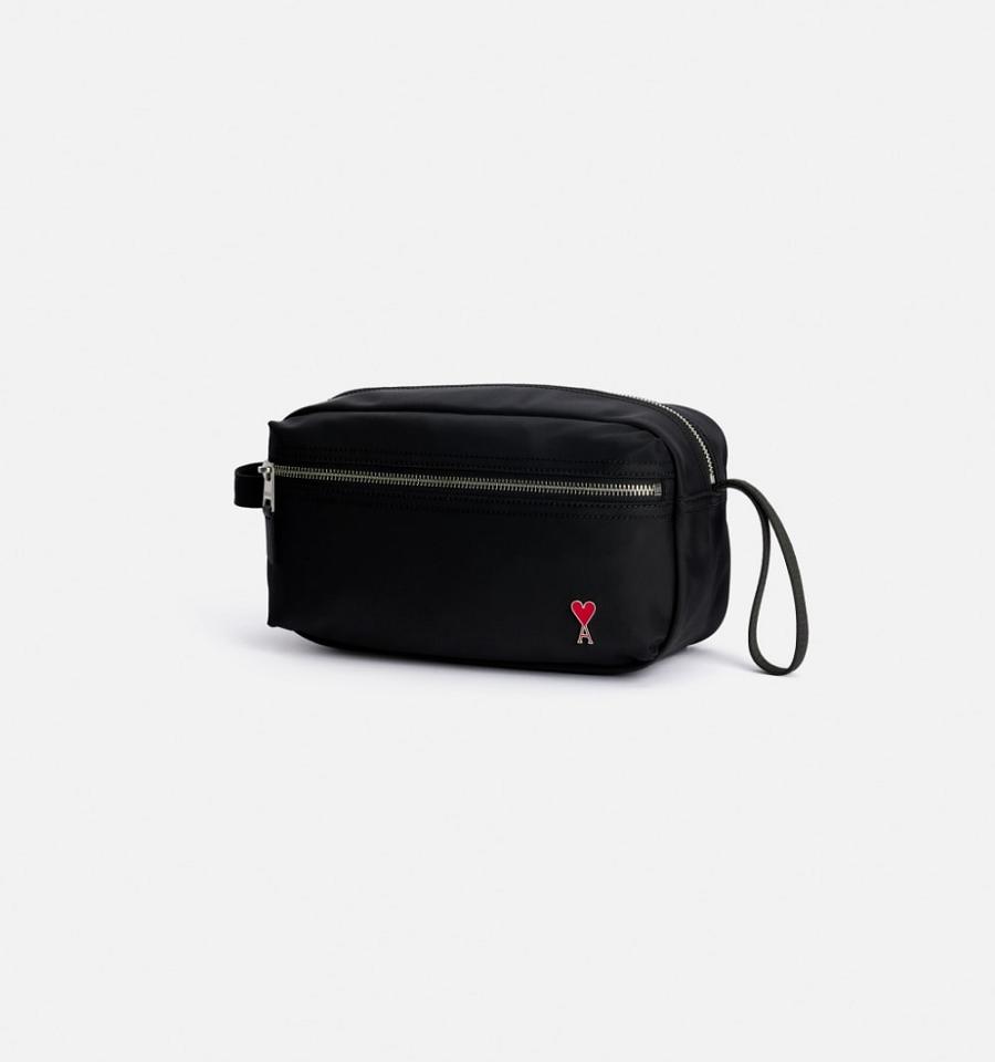 Ami Paris Ami de Coeur Pouch Bags Black | ami-MY424