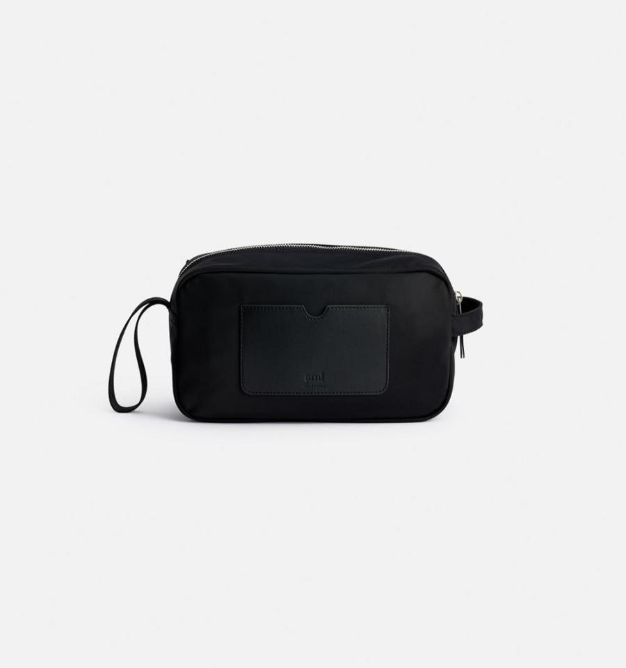 Ami Paris Ami de Coeur Pouch Bags Black | ami-MY424