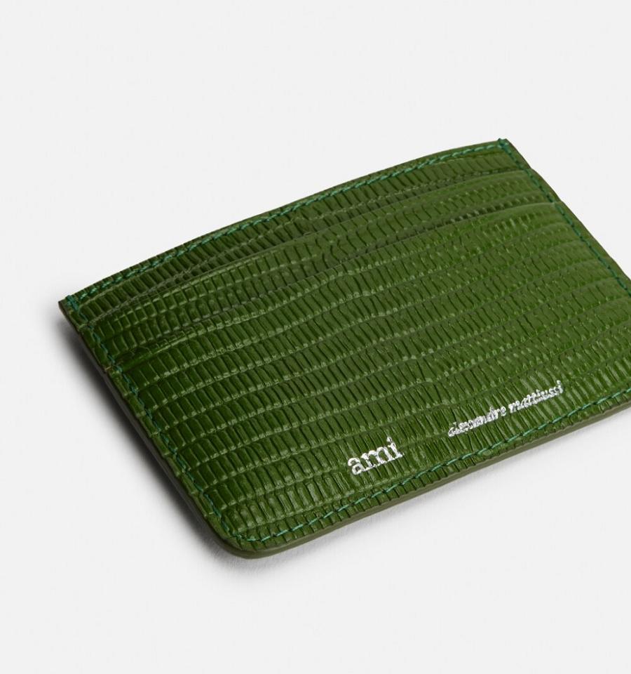 Ami Paris Card Holder Card Case Green | ami-MY527