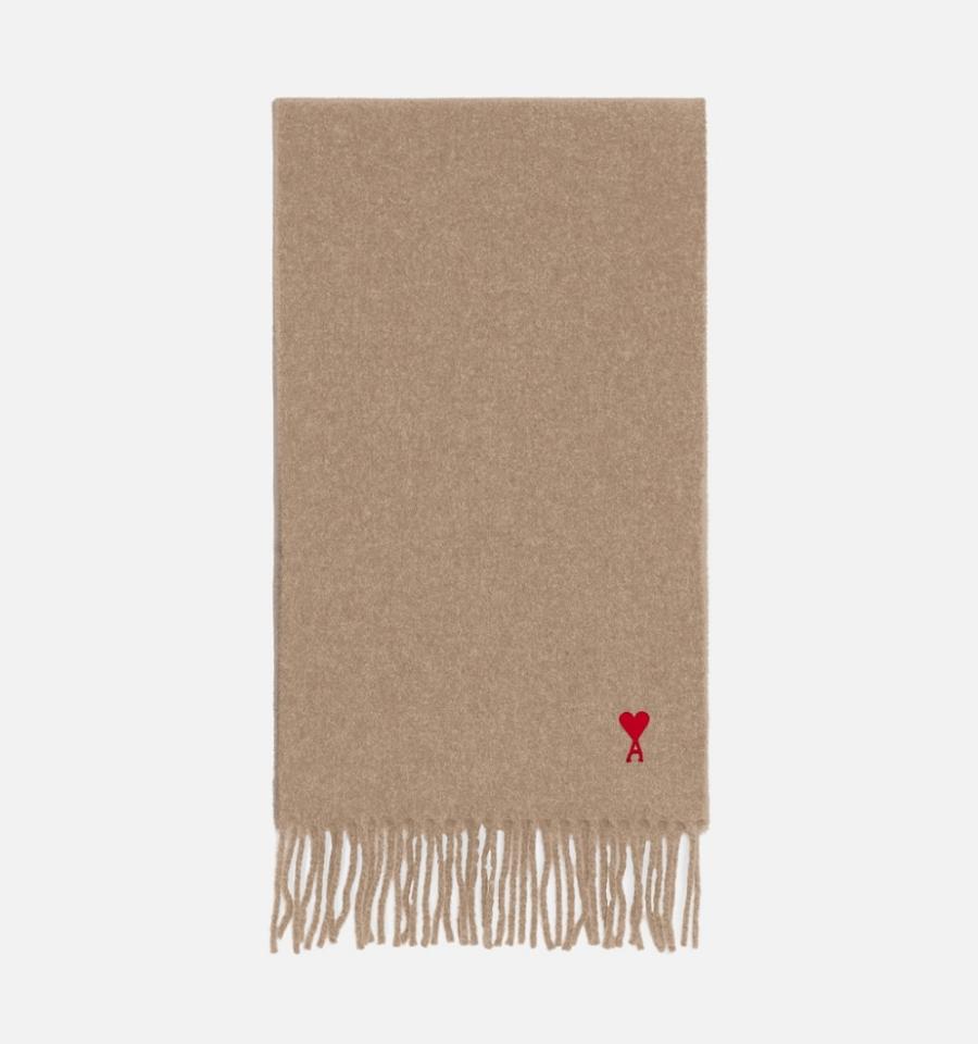 Ami Paris Classic Ami De Cœur Scarves Khaki | ami-MY565