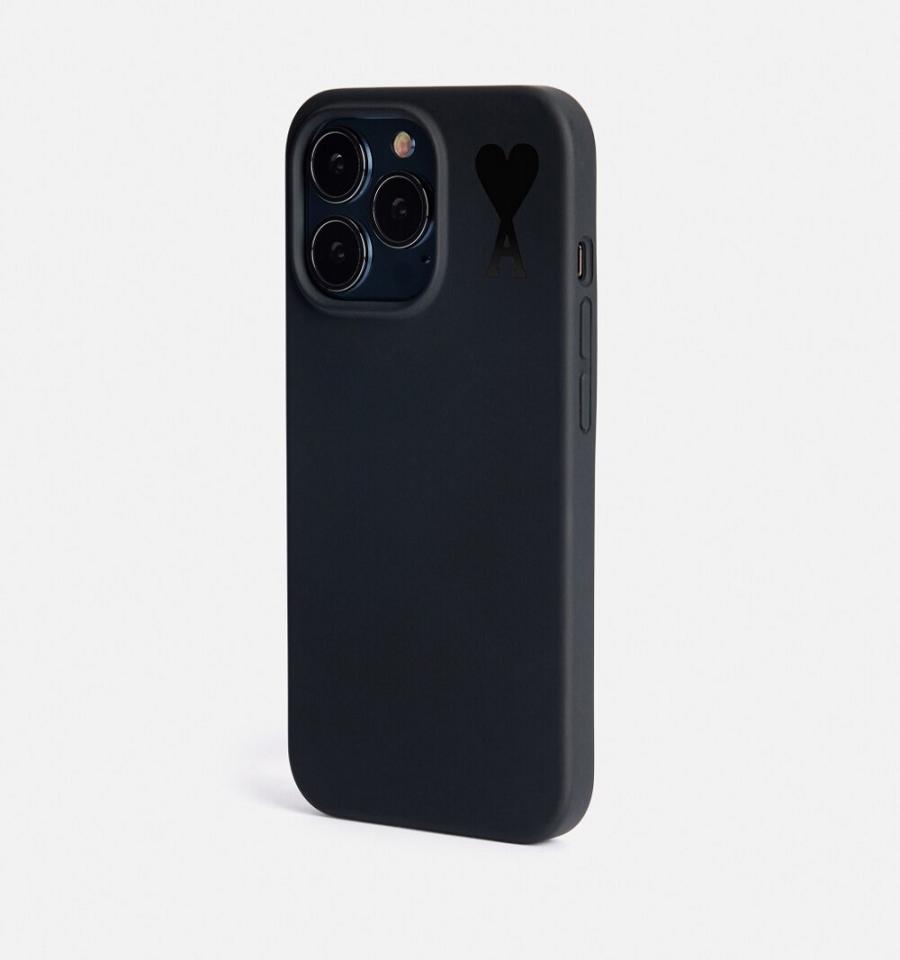 Ami Paris Iphone 14 Pro Phone Case Navy | ami-MY339