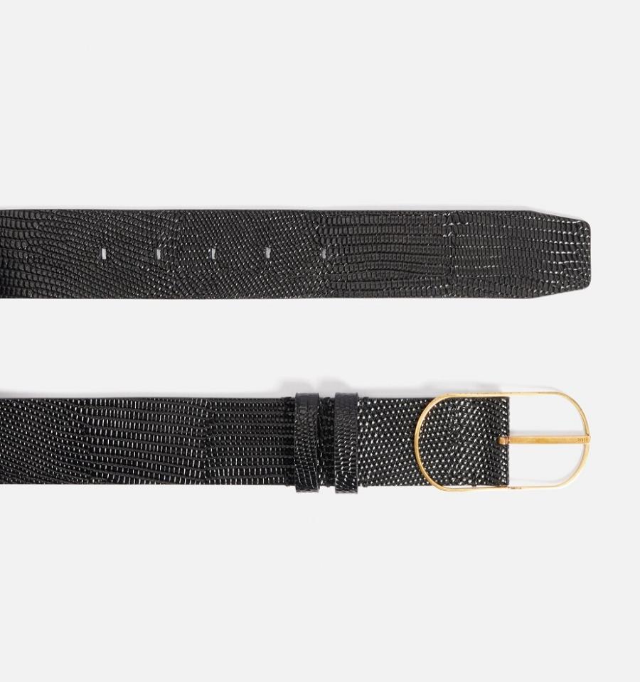 Ami Paris Large Belt 40Mm Belts Black | ami-MY236