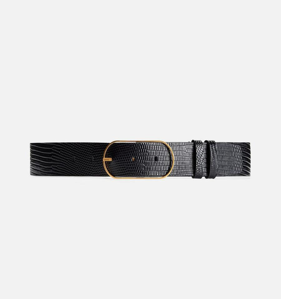 Ami Paris Large Belt 40Mm Belts Black | ami-MY236