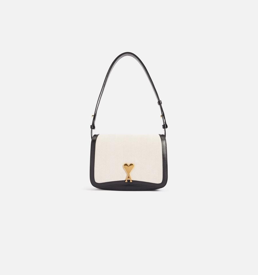 Ami Paris Paris Bags Beige / Black | ami-MY441