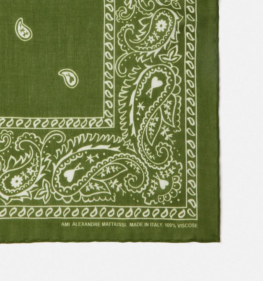 Ami Paris Scarves Green | ami-MY191