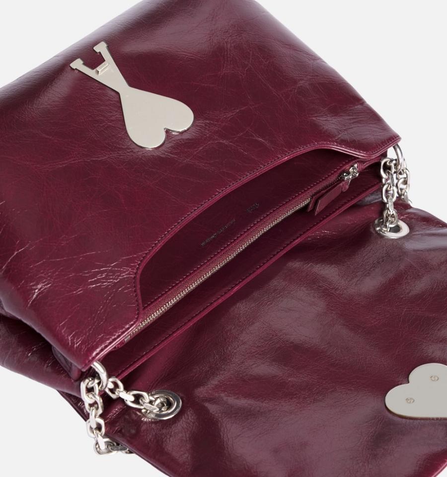 Ami Paris Voulez-Vous Bags Burgundy | ami-MY209