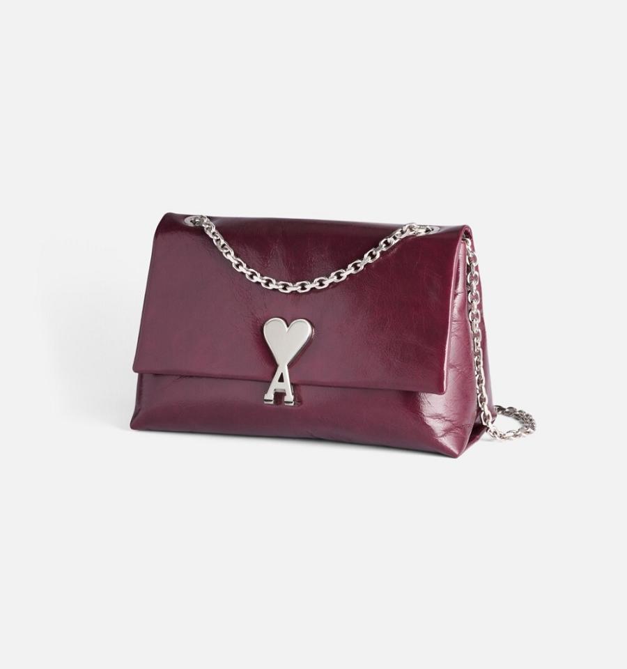 Ami Paris Voulez-Vous Bags Burgundy | ami-MY209