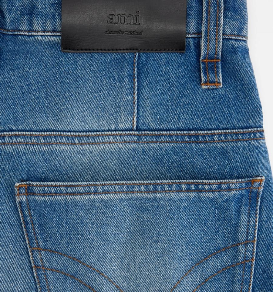 Men's Ami Paris Alex Fit Denim Blue | ami-MY544