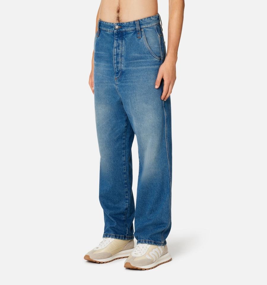 Men's Ami Paris Alex Fit Denim Blue | ami-MY564