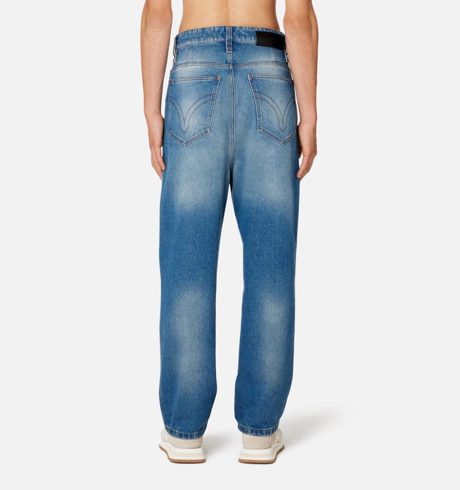 Men's Ami Paris Alex Fit Denim Blue | ami-MY564