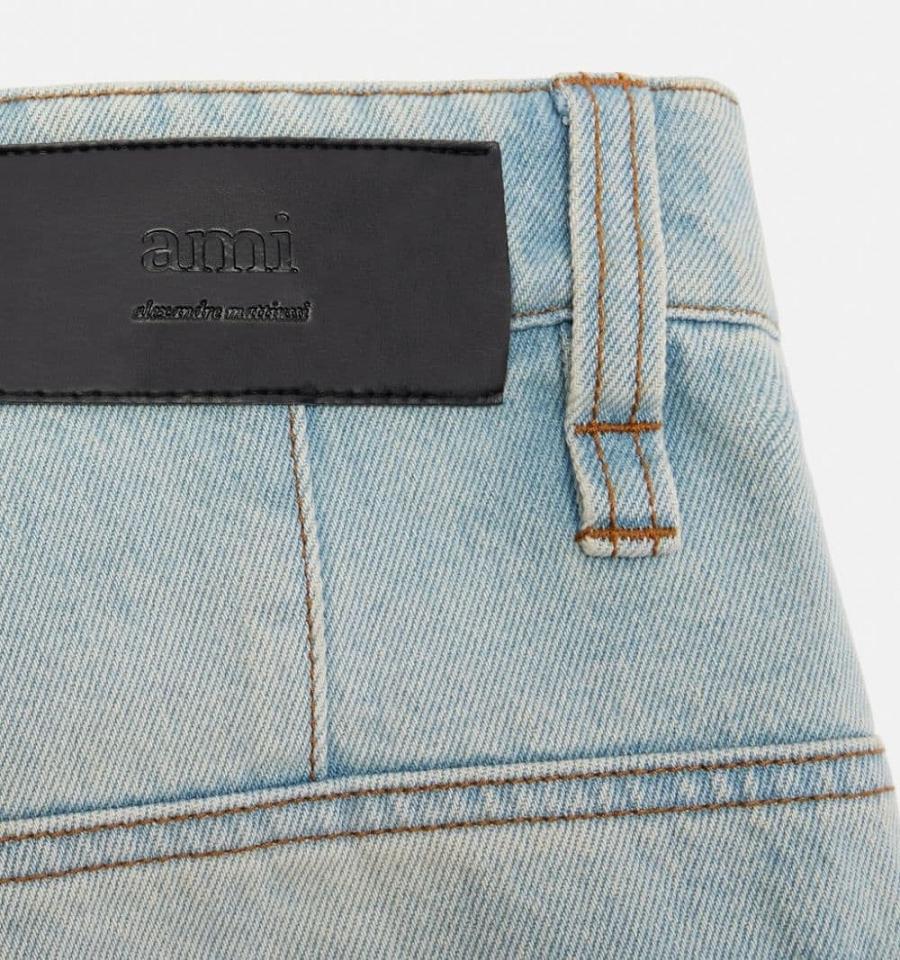 Men's Ami Paris Alex Fit denim Denim Light Blue | ami-MY453