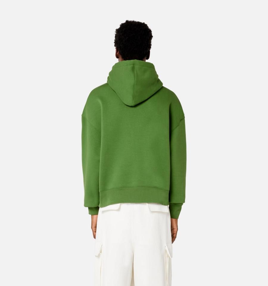 Men's Ami Paris Ami de Coeur Hoodies Green | ami-MY481