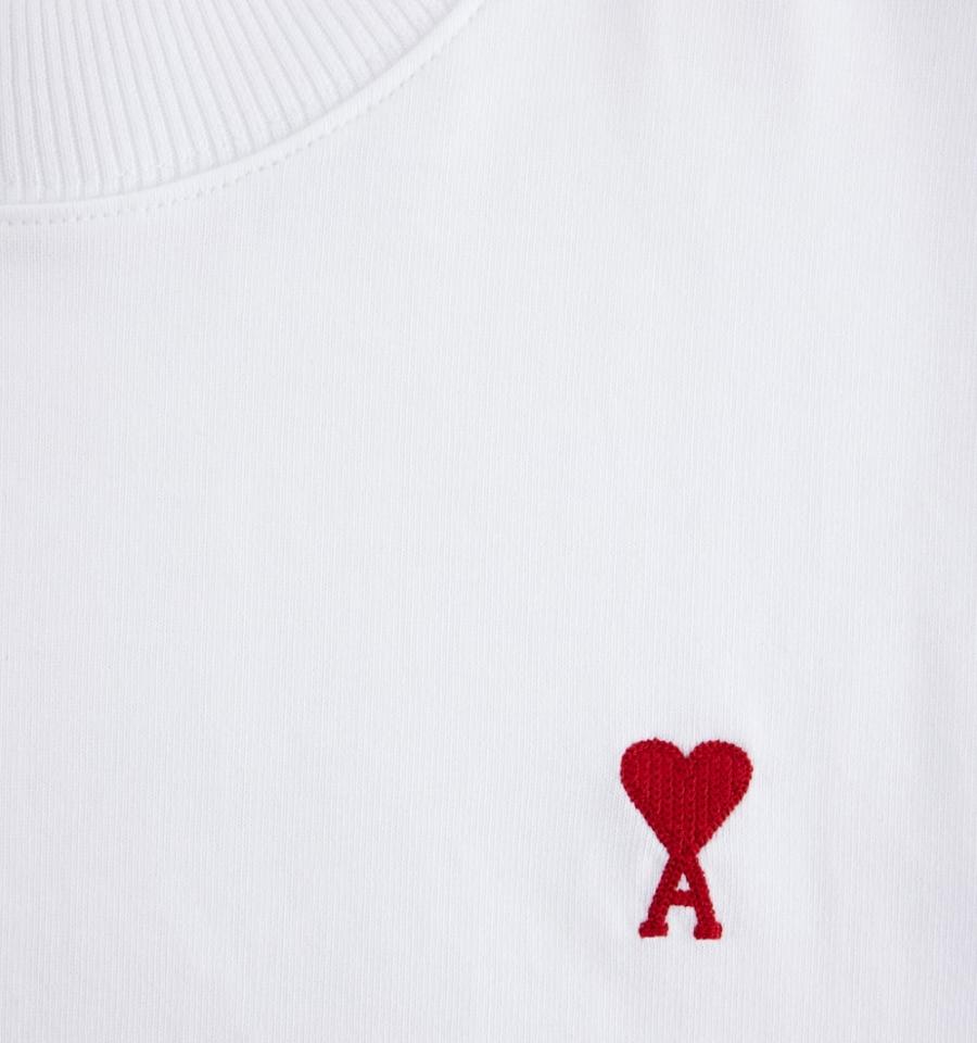 Men's Ami Paris Ami de Coeur Long Sleeves T Shirts White | ami-MY406