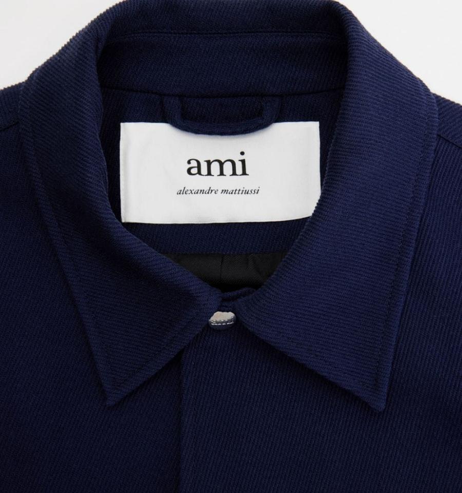 Men's Ami Paris Buttoned Jackets Navy | ami-MY282