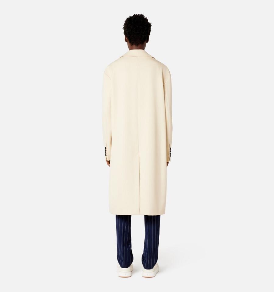 Men's Ami Paris Car Coats Beige | ami-MY600