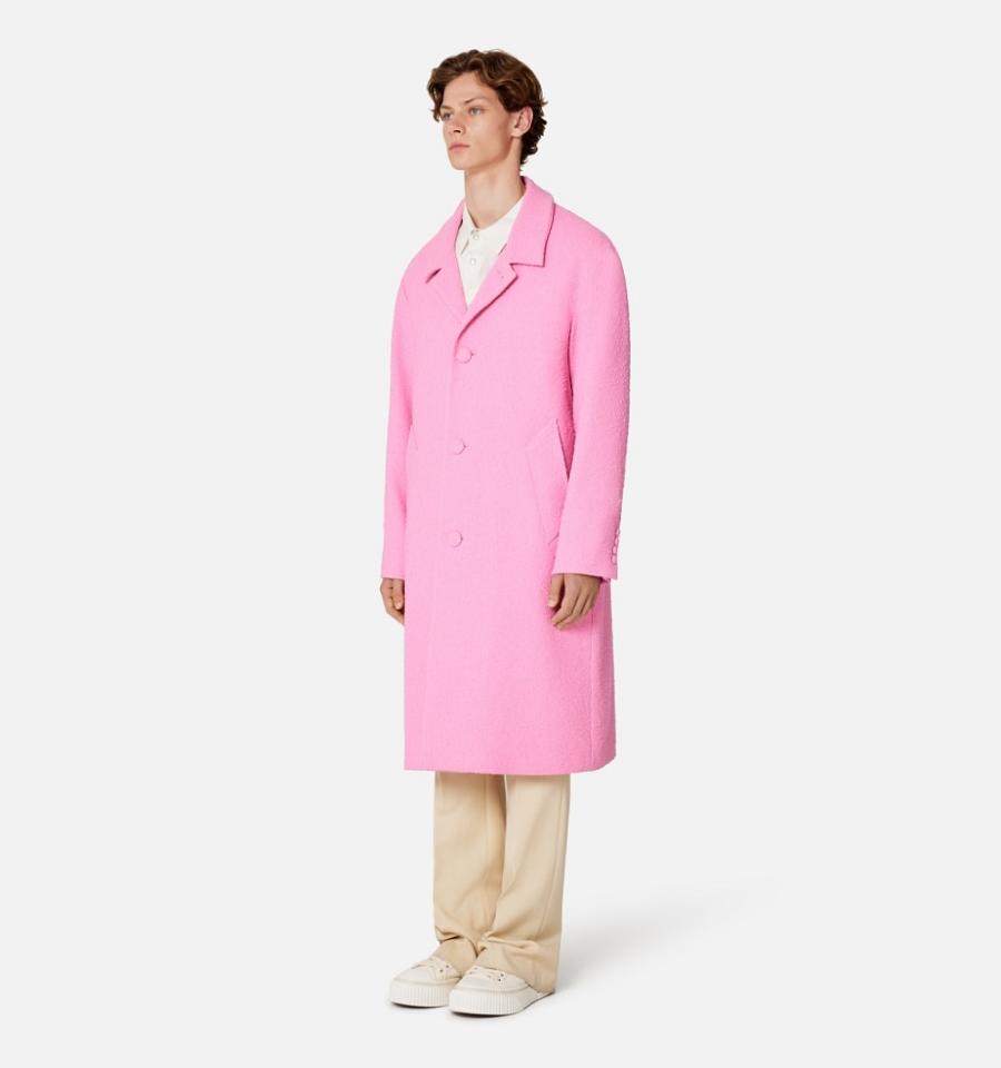 Men's Ami Paris Car Coats Pink | ami-MY386