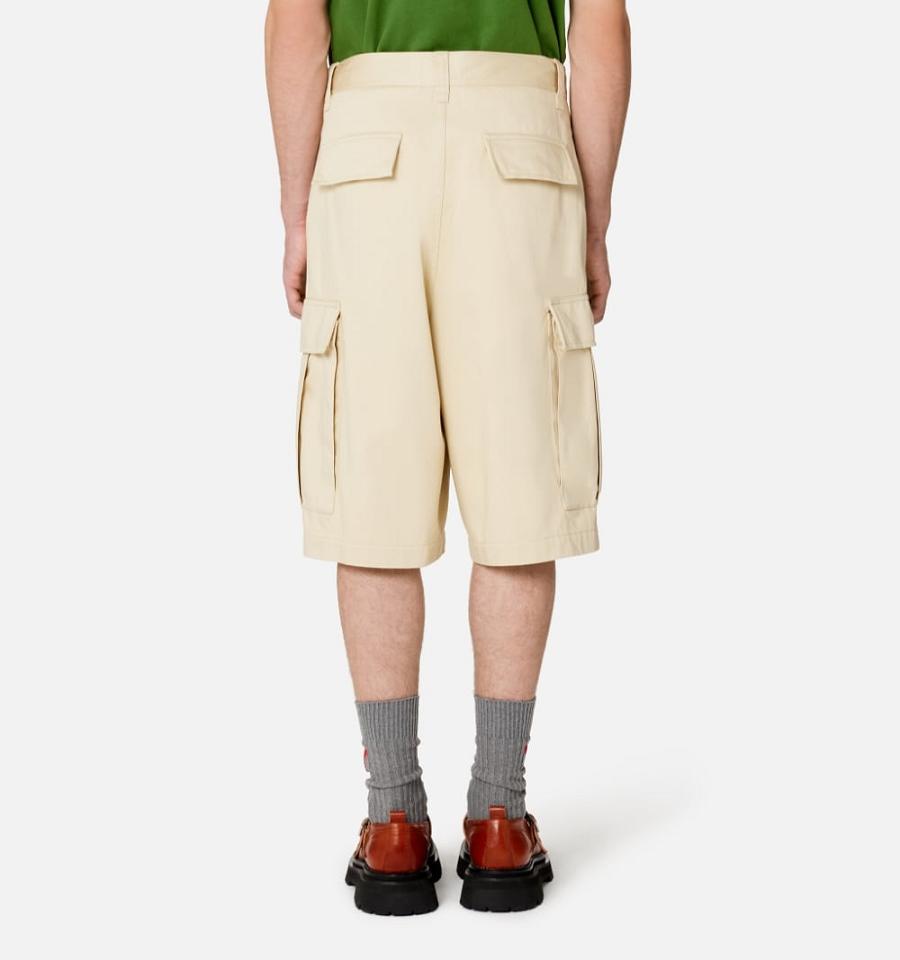 Men's Ami Paris Cargo Shorts Khaki | ami-MY107