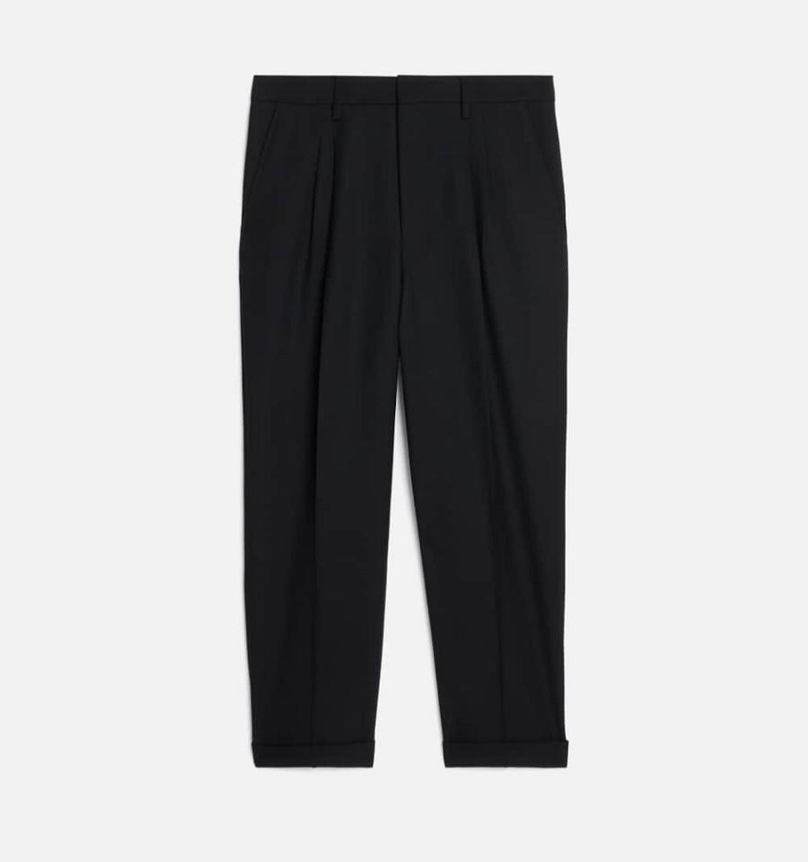 Men's Ami Paris Carott Fit Pants Black | ami-MY444