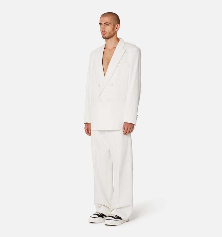 Men's Ami Paris Double Breasted Suits White | ami-MY131