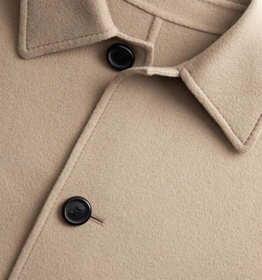 Men's Ami Paris Double Face With Patch Pockets Coats Khaki | ami-MY591