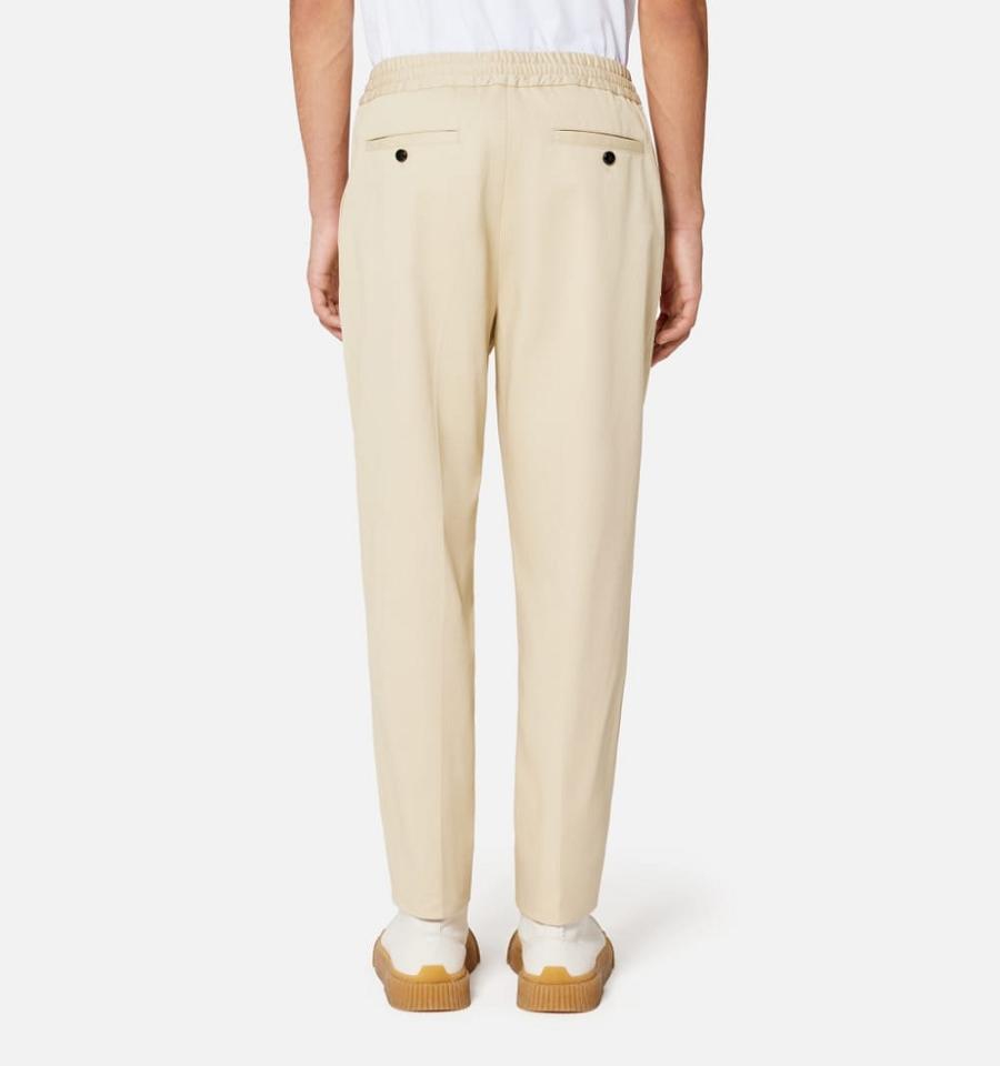 Men's Ami Paris Elasticated Waist Pants Khaki | ami-MY499