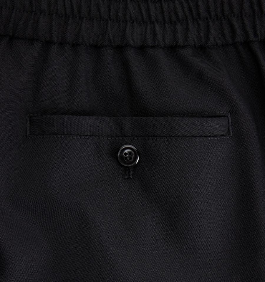 Men's Ami Paris Elasticated Waist Pants Black | ami-MY623