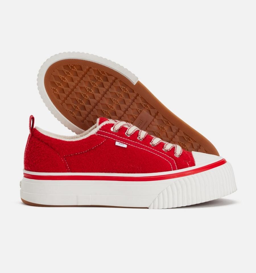 Men's Ami Paris Low Top Ami 1980 Sneakers Red | ami-MY243