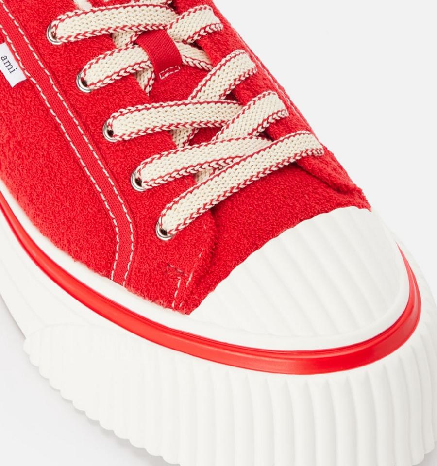 Men's Ami Paris Low Top Ami 1980 Sneakers Red | ami-MY243