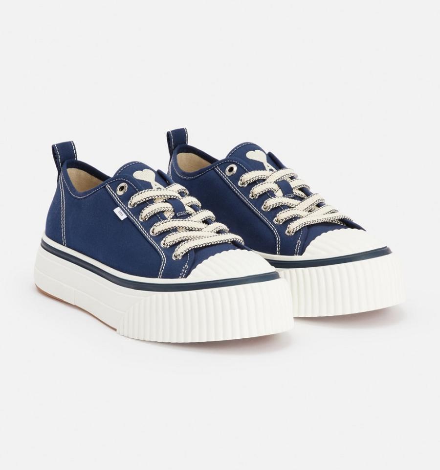 Men's Ami Paris Low Top Ami 1980 Sneakers Navy | ami-MY517