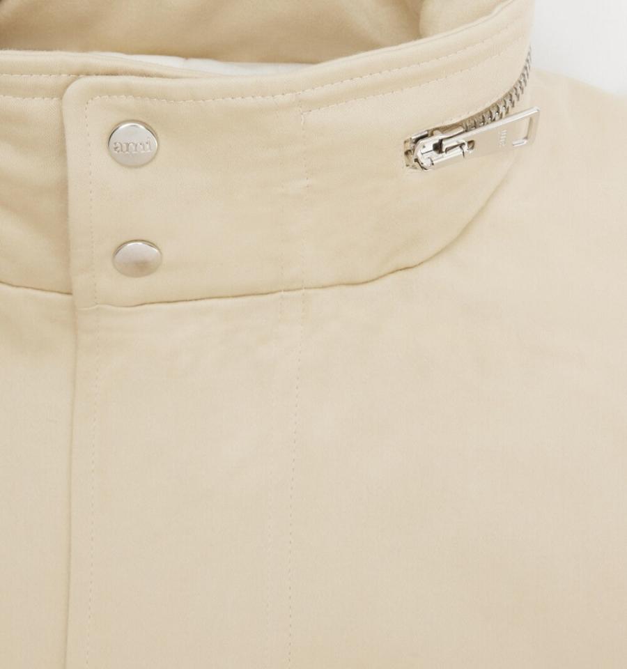 Men's Ami Paris Patched Pockets Jackets Beige | ami-MY166