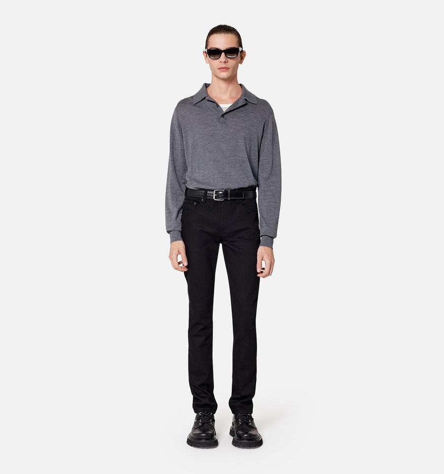 Men's Ami Paris Slim Fit Denim Black | ami-MY506