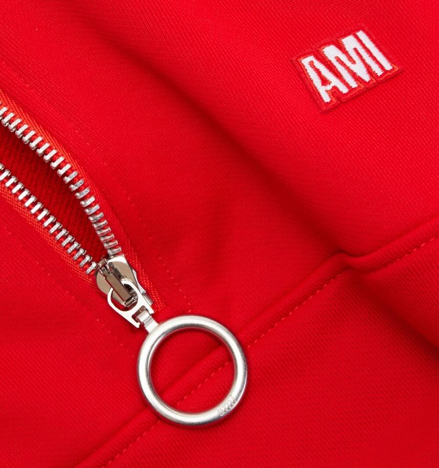 Men's Ami Paris Sweatshirt Fly Sweatshirts Red | ami-MY355