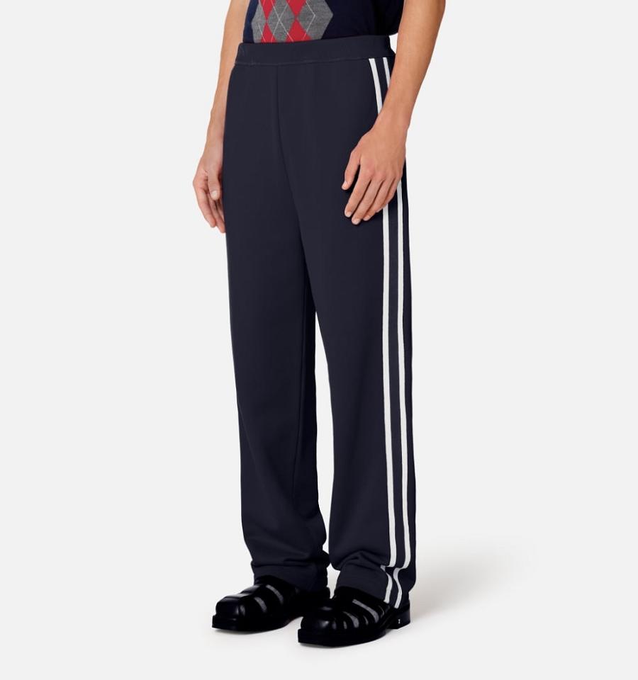 Men's Ami Paris Track Pants Navy | ami-MY326