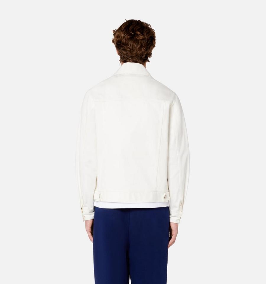 Men's Ami Paris Worker Jackets White | ami-MY248